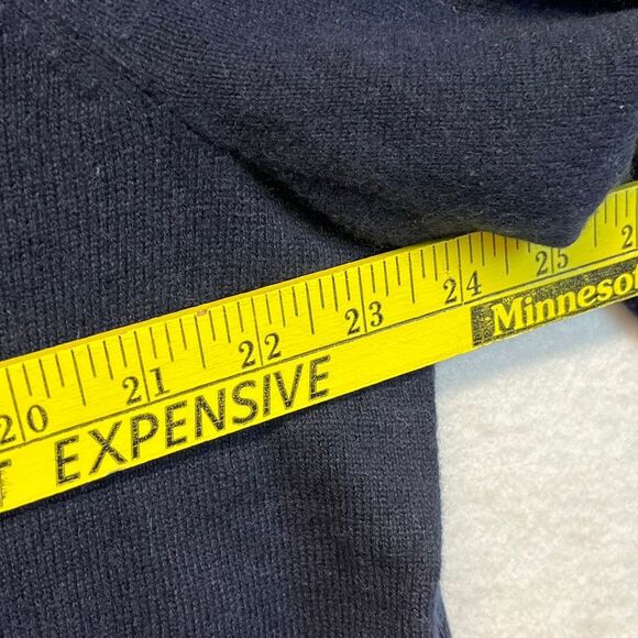 NWT TALBOTS WOMAN Sweater 3X Navy Blue Pure Cashmere Crew Neck Quiet Luxury NEW - Picture 7 of 11